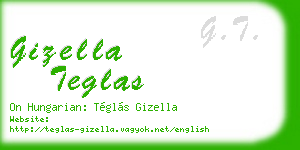 gizella teglas business card