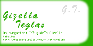 gizella teglas business card